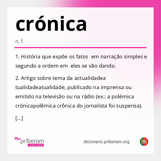 Significado de crónica