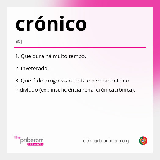 Significado de crónico