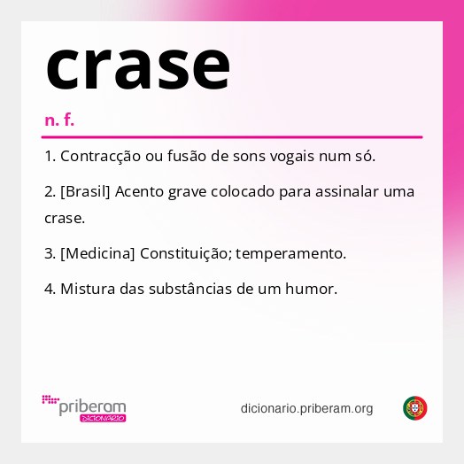 Significado de crase