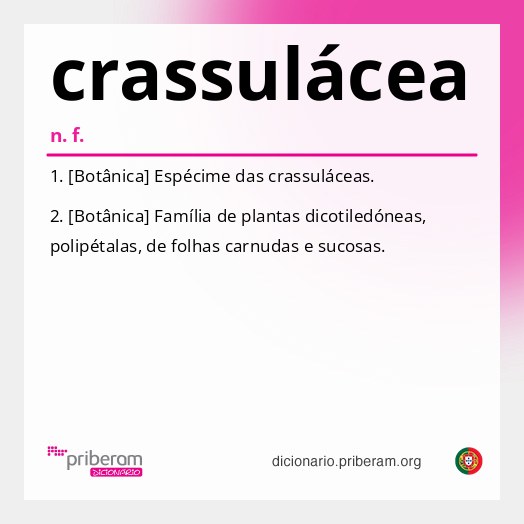 Significado de crassulácea