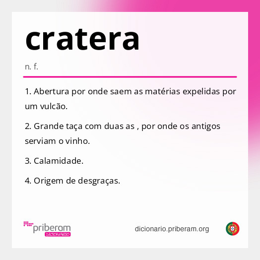 Significado de cratera