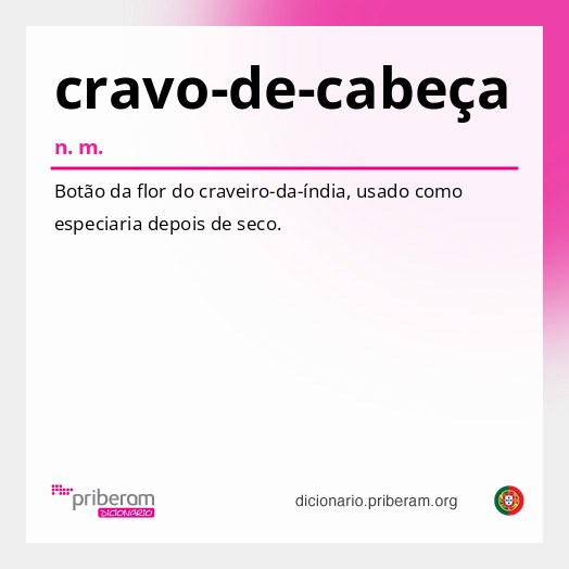 Significado de cravo-de-cabeça