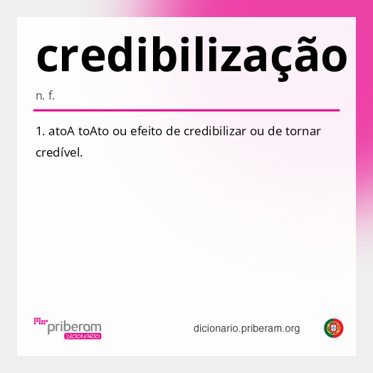 Significado de credibilização