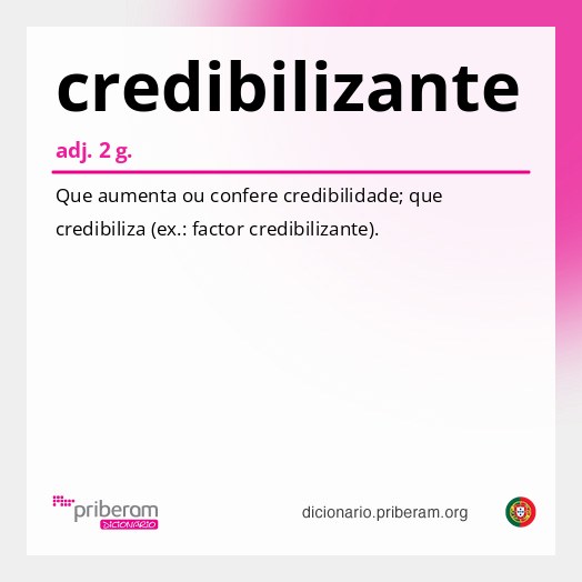 Significado de credibilizante