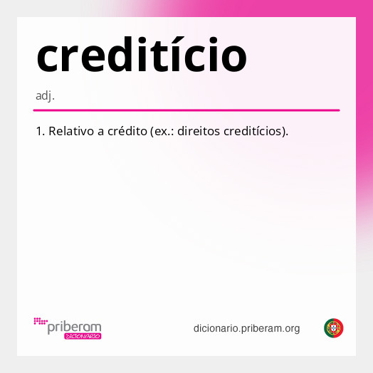 Significado de creditício