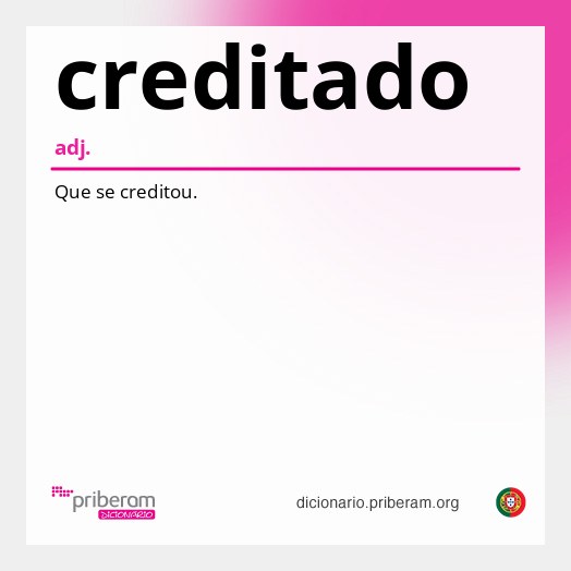Significado de creditado