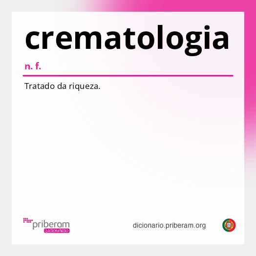 Significado de crematologia