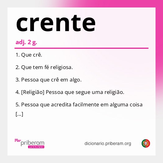 Significado de crente