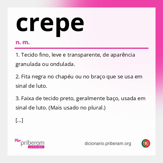 Significado de crepe
