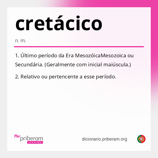 Significado de cretácico