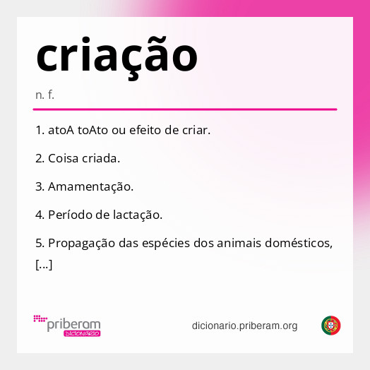 Significado de criação
