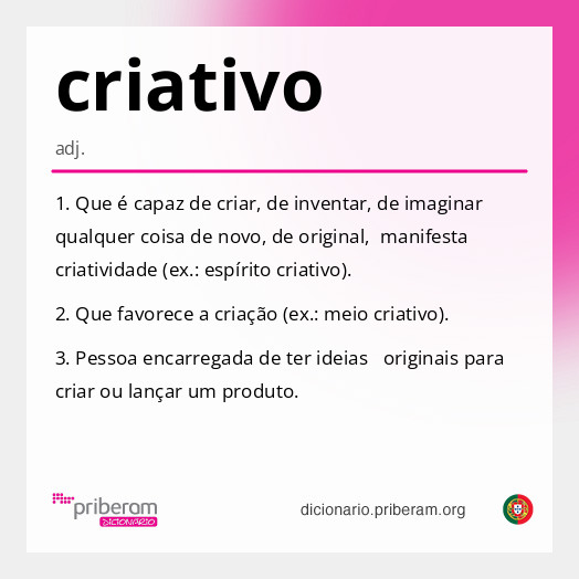 Significado de criativo