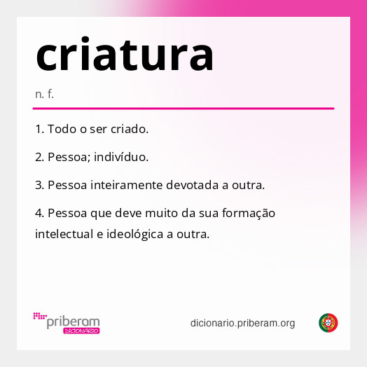 Significado de criatura