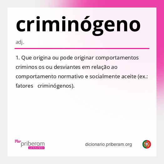 Significado de criminógeno