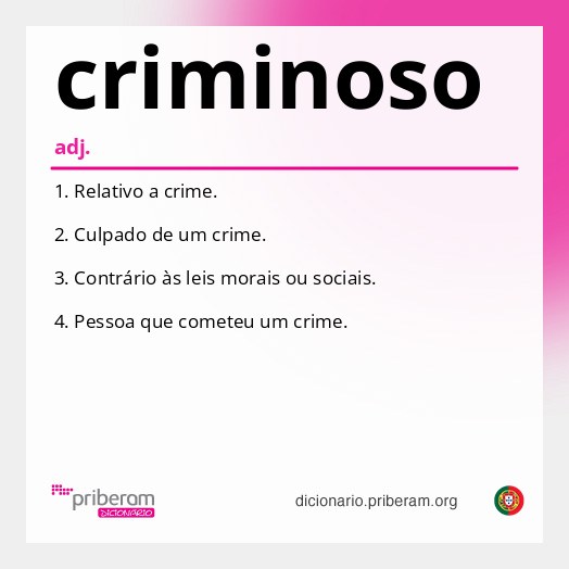 Significado de criminoso