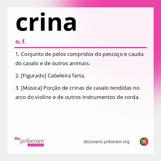 Significado de crina