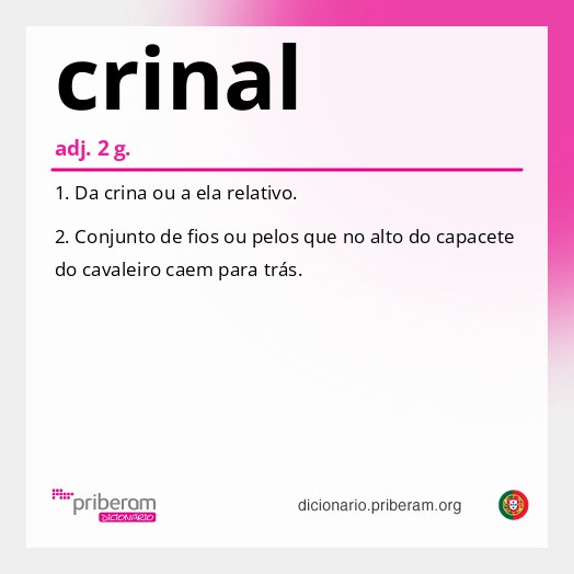 Significado de crinal