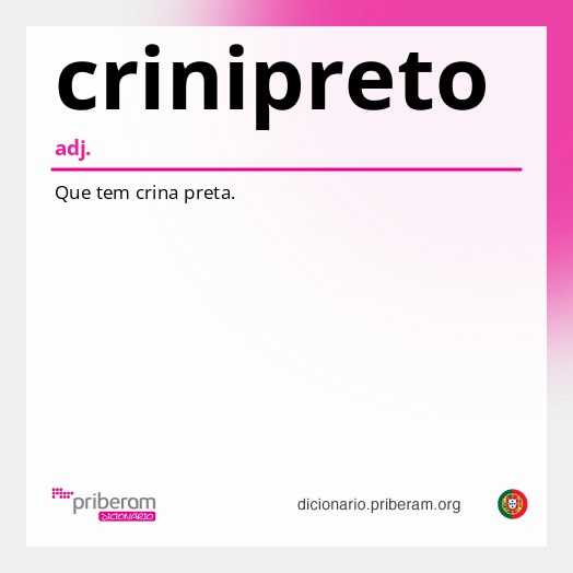 Significado de crinipreto
