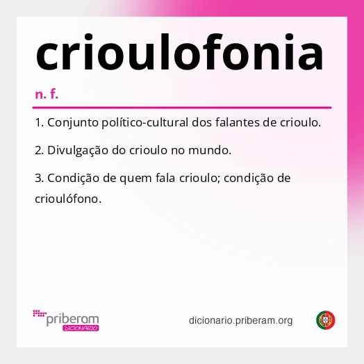Significado de crioulofonia