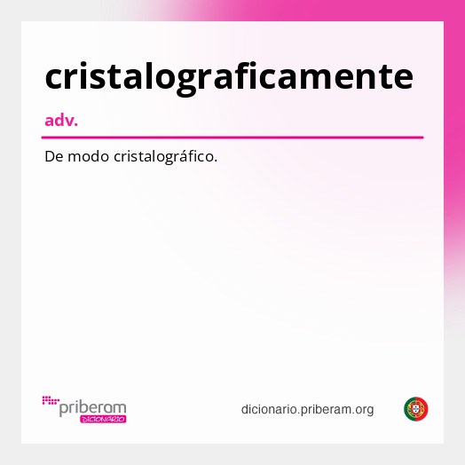 Significado de cristalograficamente