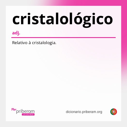 Significado de cristalológico