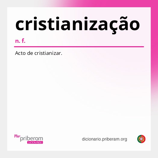 Significado de cristianização