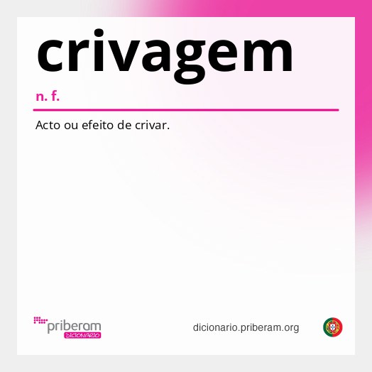Significado de crivagem