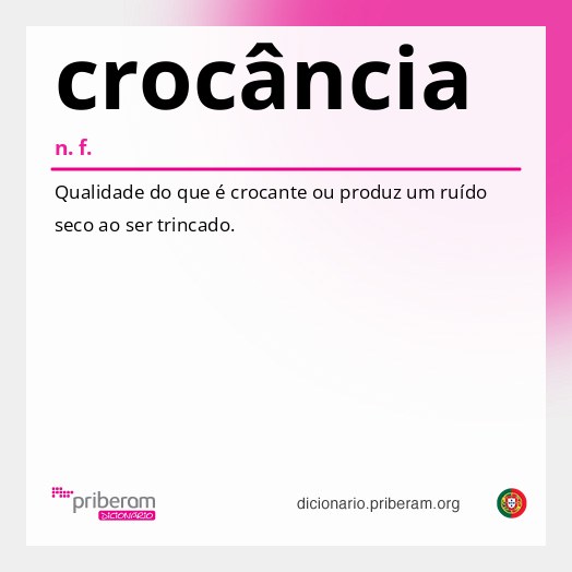 Significado de crocância