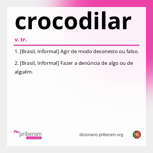 Significado de crocodilar