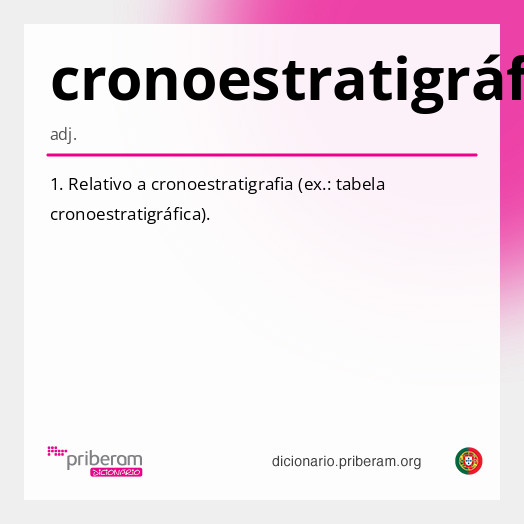 Significado de cronoestratigráfico