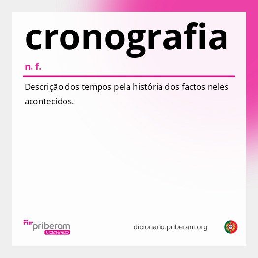 Significado de cronografia