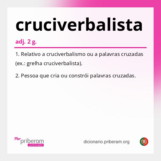 Significado de cruciverbalista