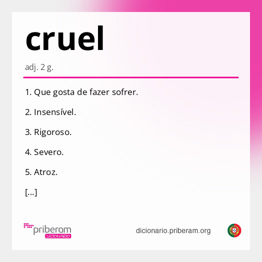 Significado de cruel