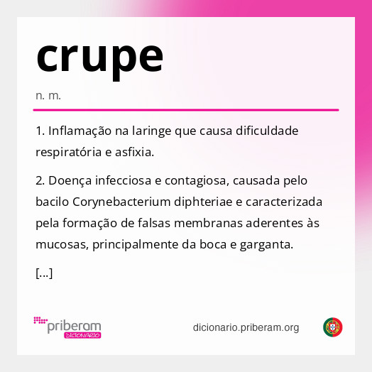 Significado de crupe