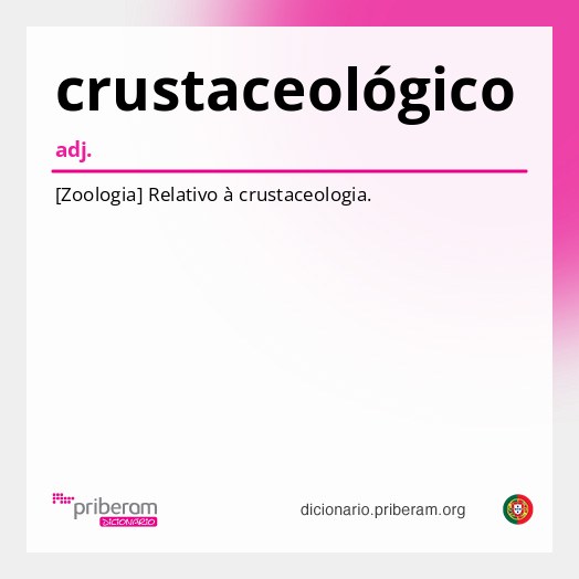 Significado de crustaceológico