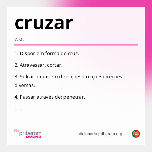 Significado de cruzar
