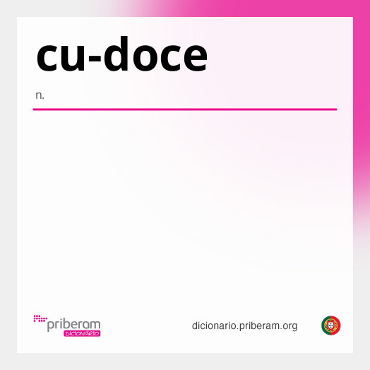 Significado de cu-doce