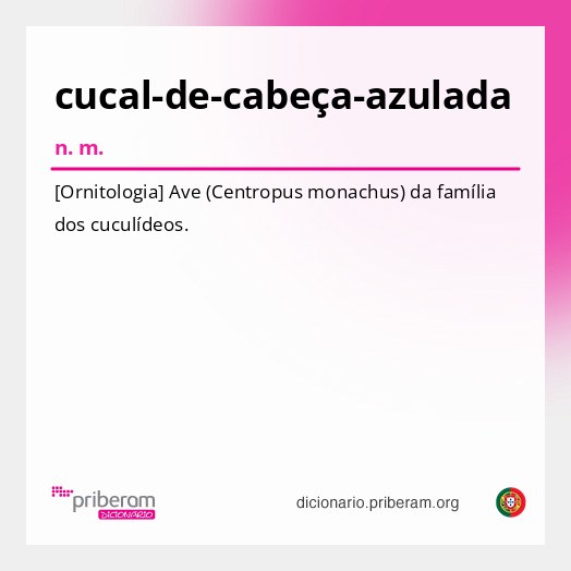 Significado de cucal-de-cabeça-azulada