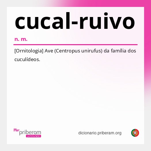 Significado de cucal-ruivo