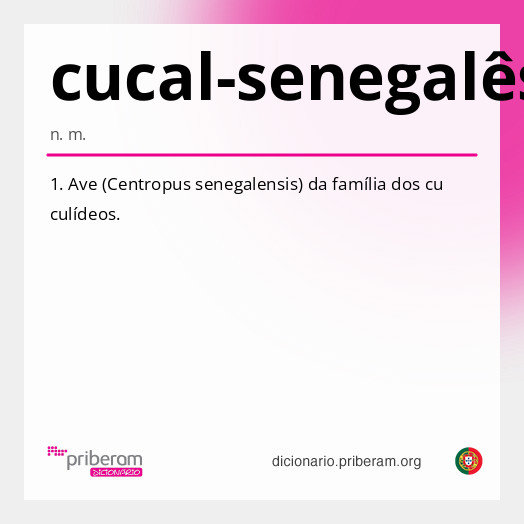 Significado de cucal-senegalês