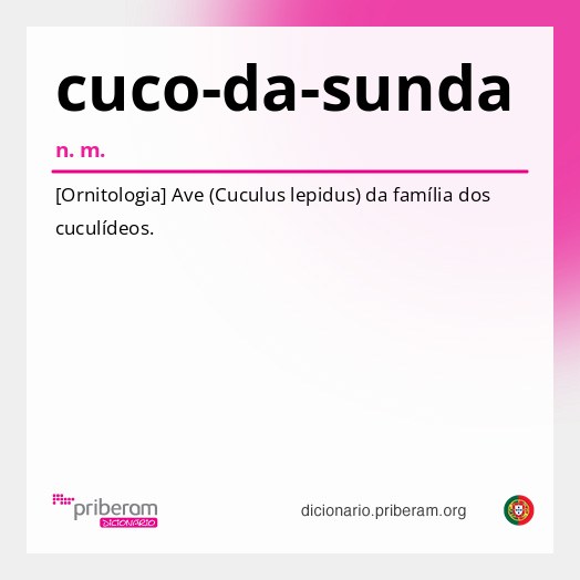 Significado de cuco-da-sunda