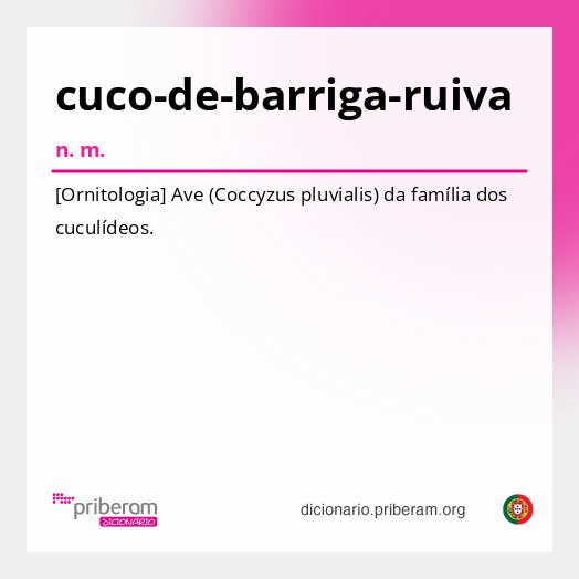 Significado de cuco-de-barriga-ruiva