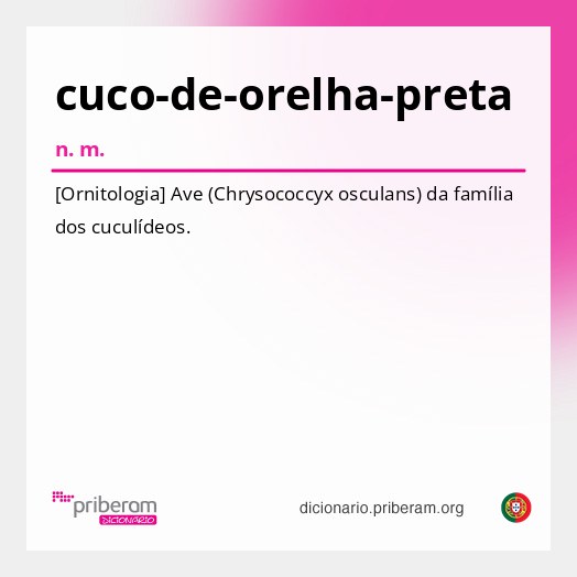 Significado de cuco-de-orelha-preta