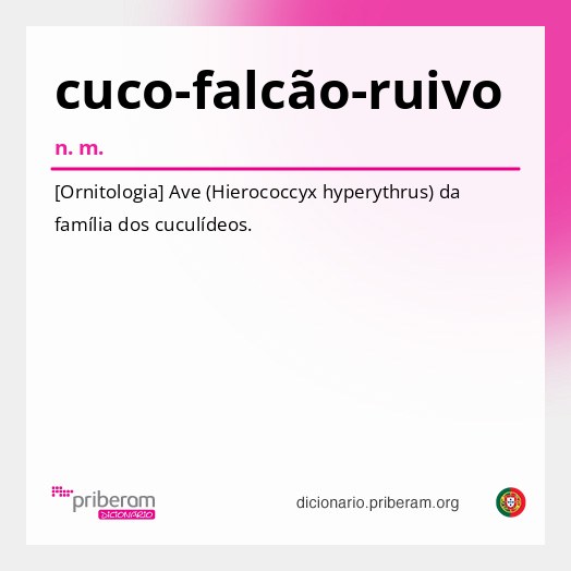 Significado de cuco-falcão-ruivo