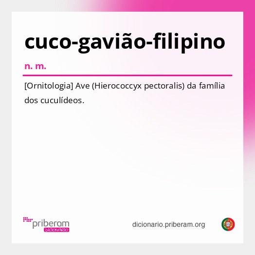 Significado de cuco-gavião-filipino