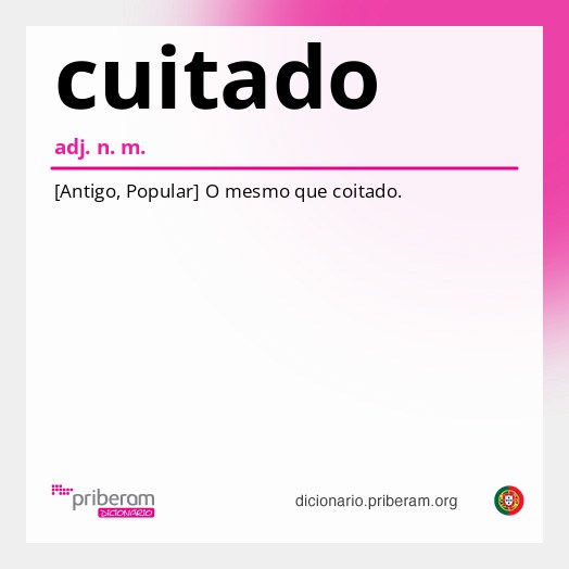 Significado de cuitado
