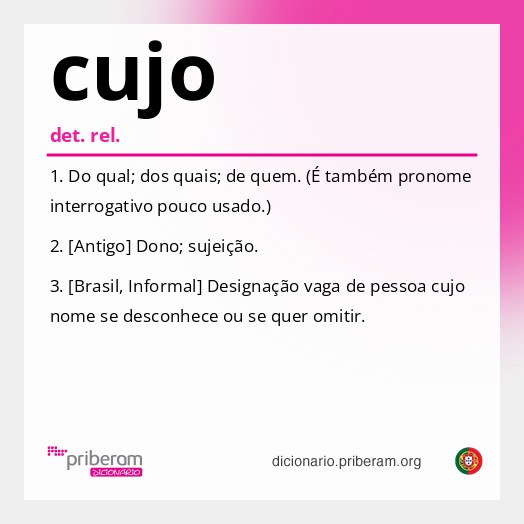 Significado de cujo
