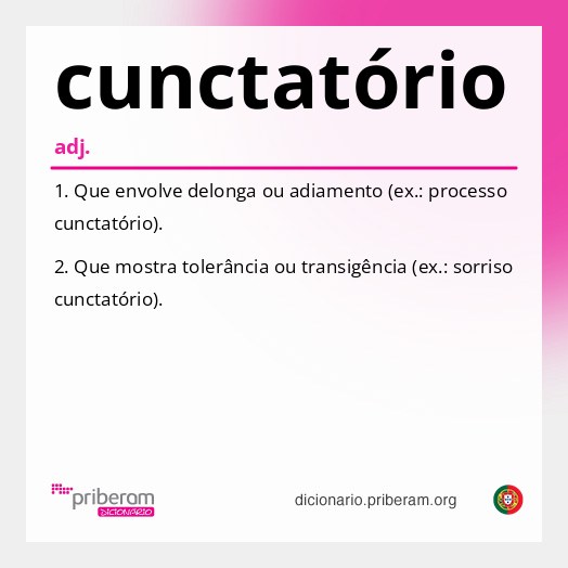 Significado de cunctatório