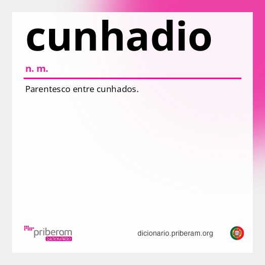 Significado de cunhadio