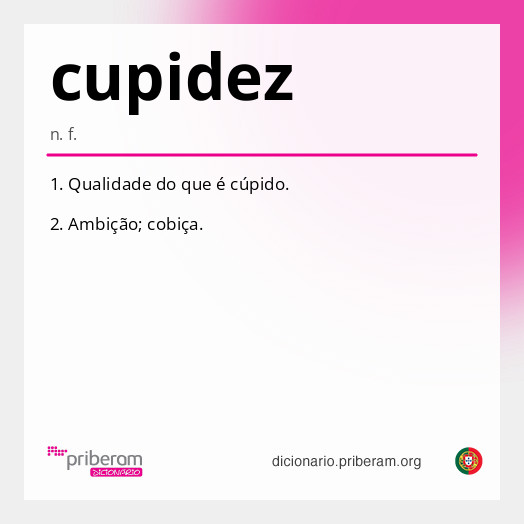 Significado de cupidez